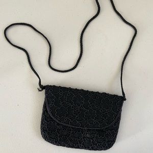 Black beaded small purse